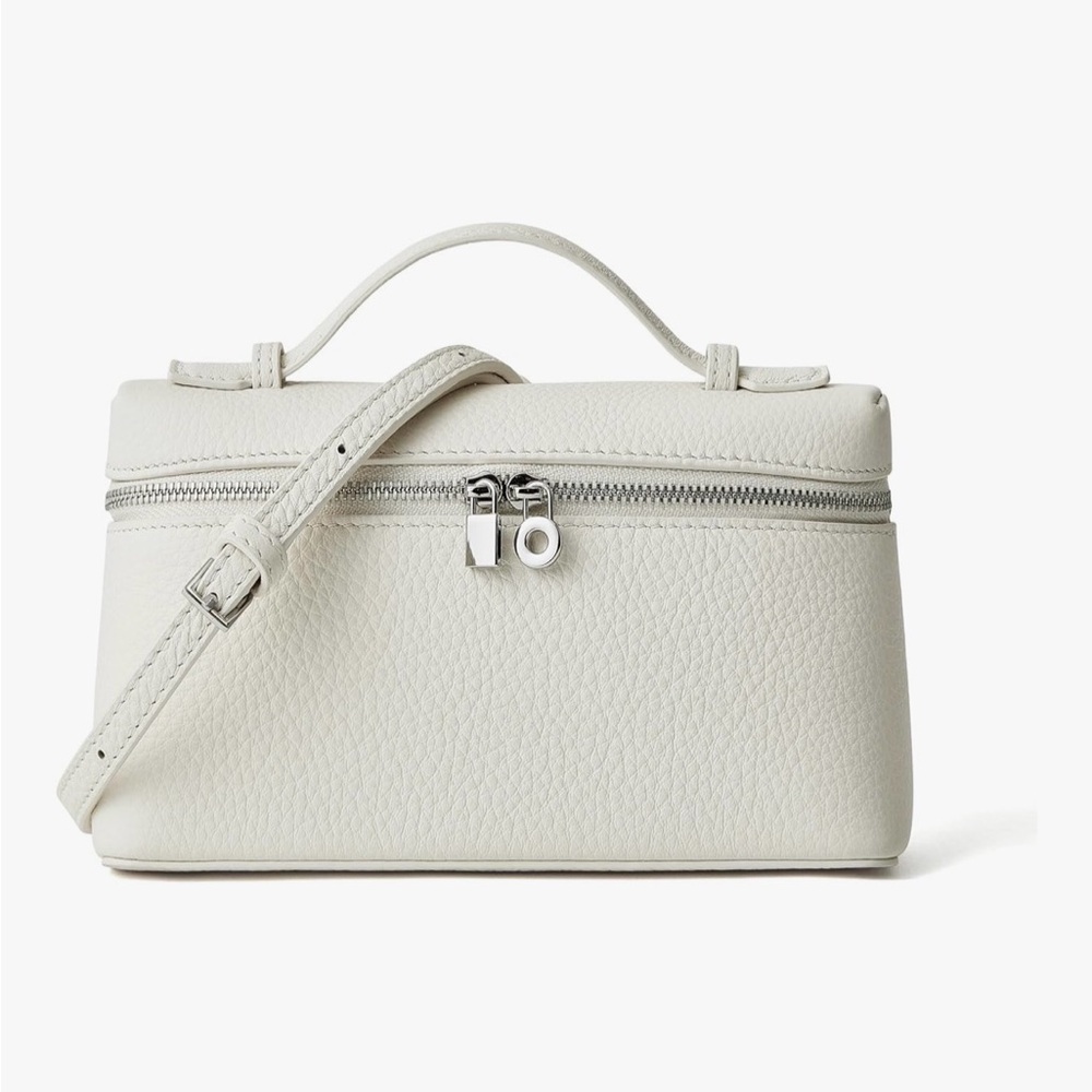Small Leather Cream Crossbody Bag